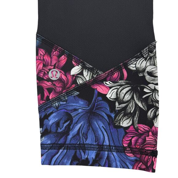 LULULEMON RARE Pace Rival Crop 22" Size 4 Nocturnal Floral Multi - Picture 5 of 5